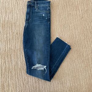 Joes Woman's High Rise Skinny Ankle Distressed Blue Jeans